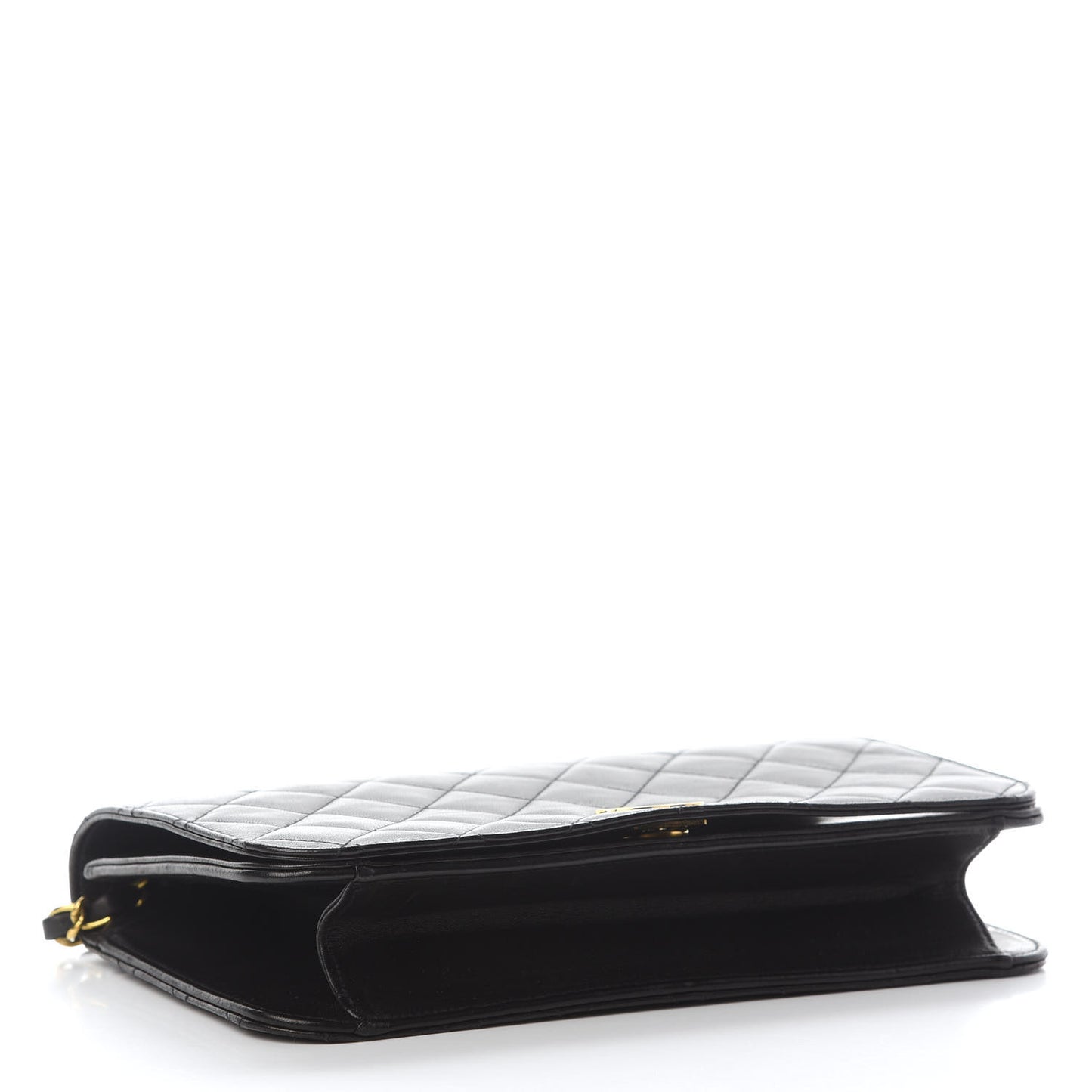 Lambskin Quilted Small Single Flap Black