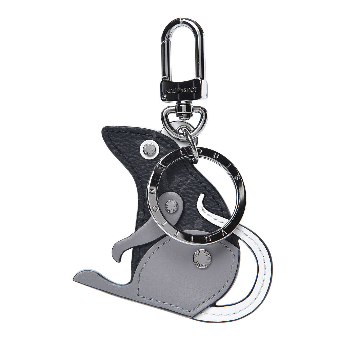 Calfskin Monogram Eclipse Rat Bag Charm Key Holder