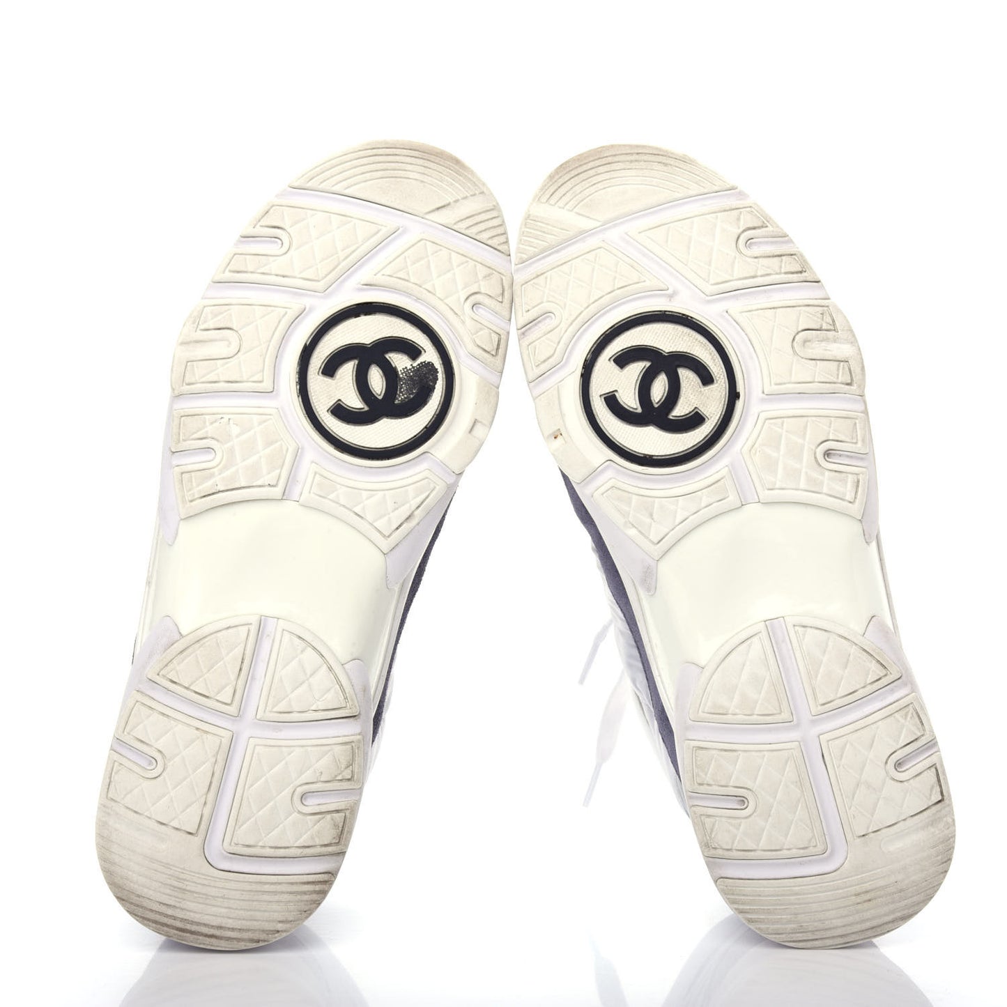 Nylon Calfskin Suede CC Sneakers 37 Grey