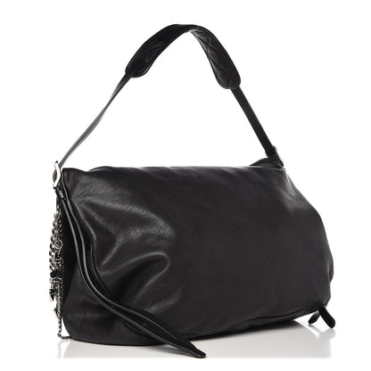 Jimmy Choo Lambskin Large Biker Hobo Black 3 of 7