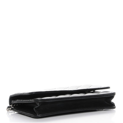 Chanel Lambskin Quilted Wallet On Chain WOC Black 4 of 9