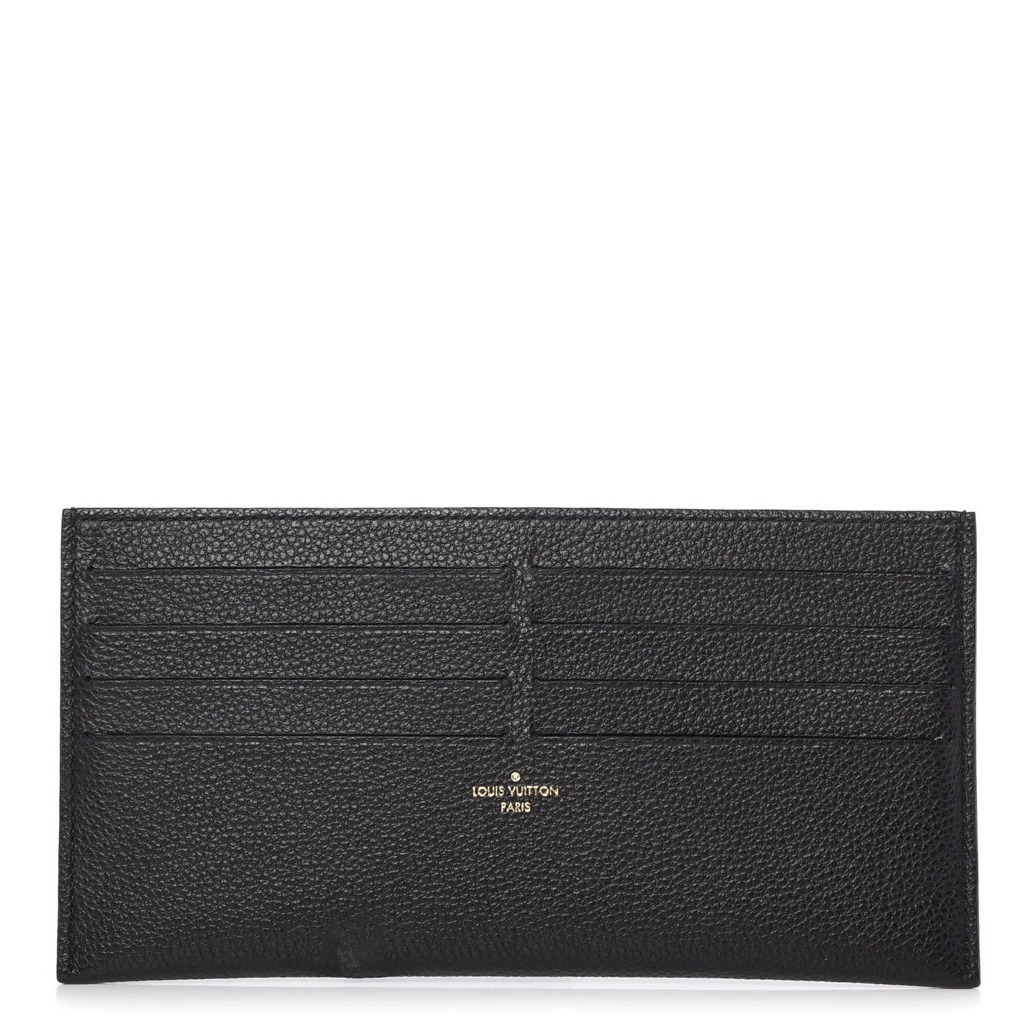 Calfskin Felicie Chain Wallet Card Holder Insert Black