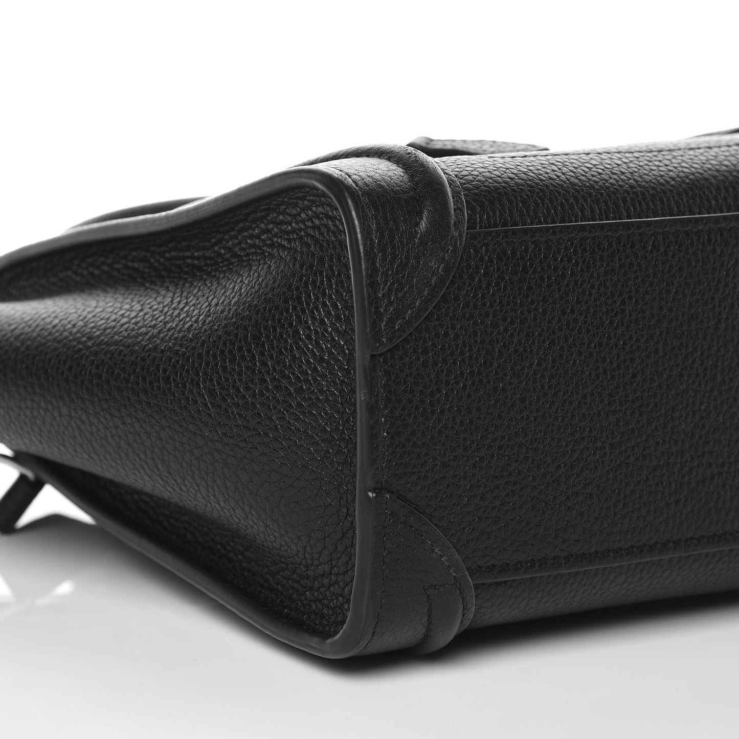 Drummed Calfskin Nano Luggage Black