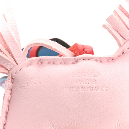 Hermes Milo Lambskin Grigri Rodeo Robeo Coeur Bag Charm PM Rose Darling Rouge Radieux Celeste 3 of 4