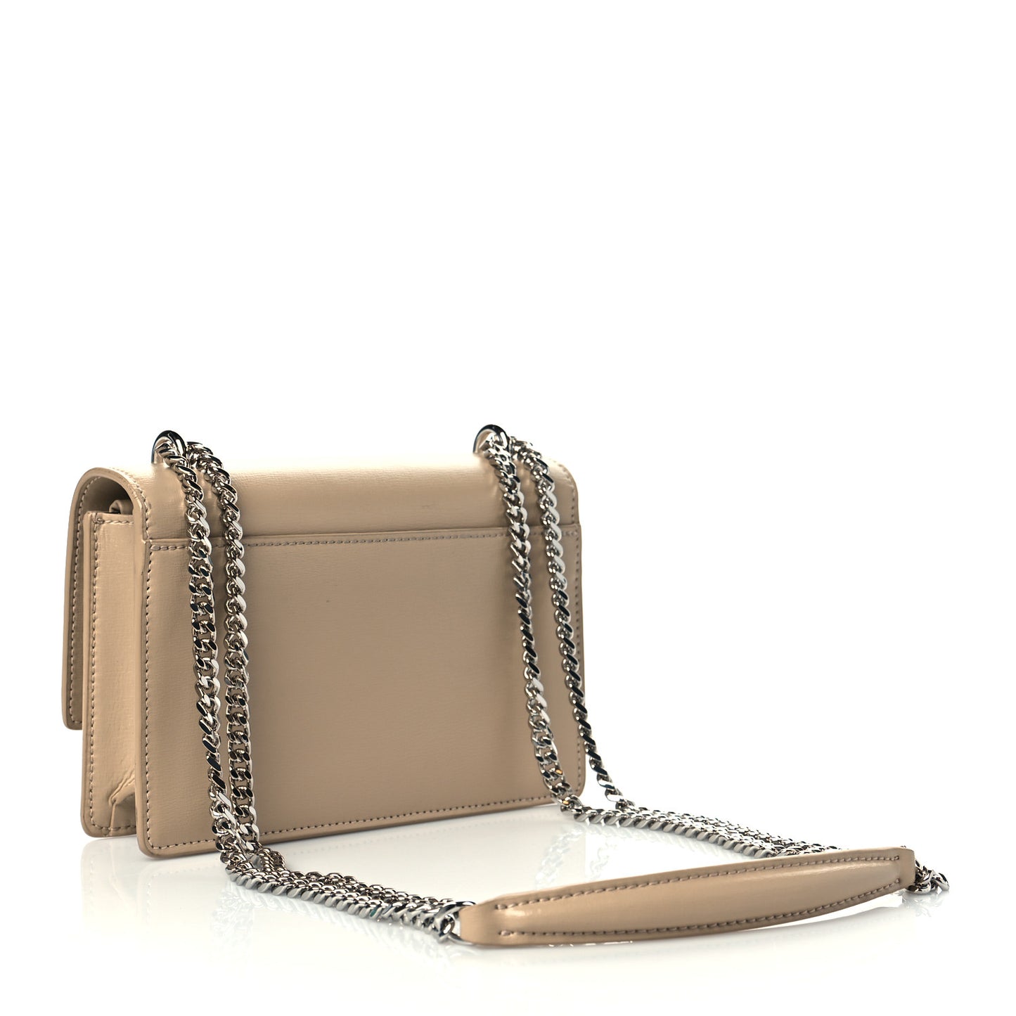 Calfskin Monogram Sunset Chain Wallet Nude Powder