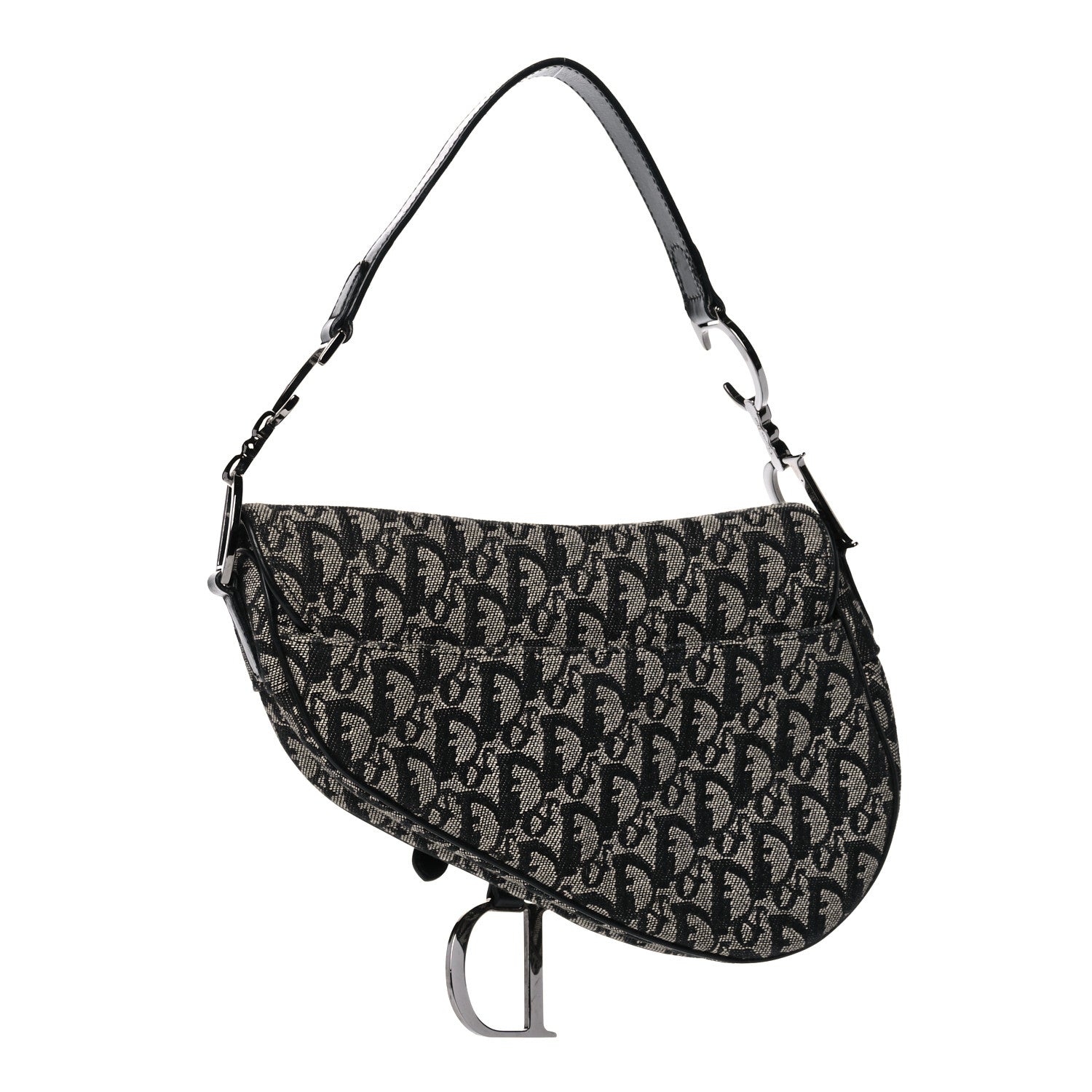 Christian Dior Monogram Saddle Bag Black 3 of 14