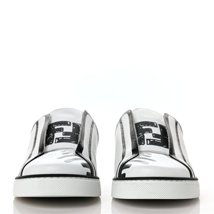 Fendi X JOSHUA VIDES Nappa Rockoclick Slip On Sneakers 38.5 Snow White Black 2 of 9