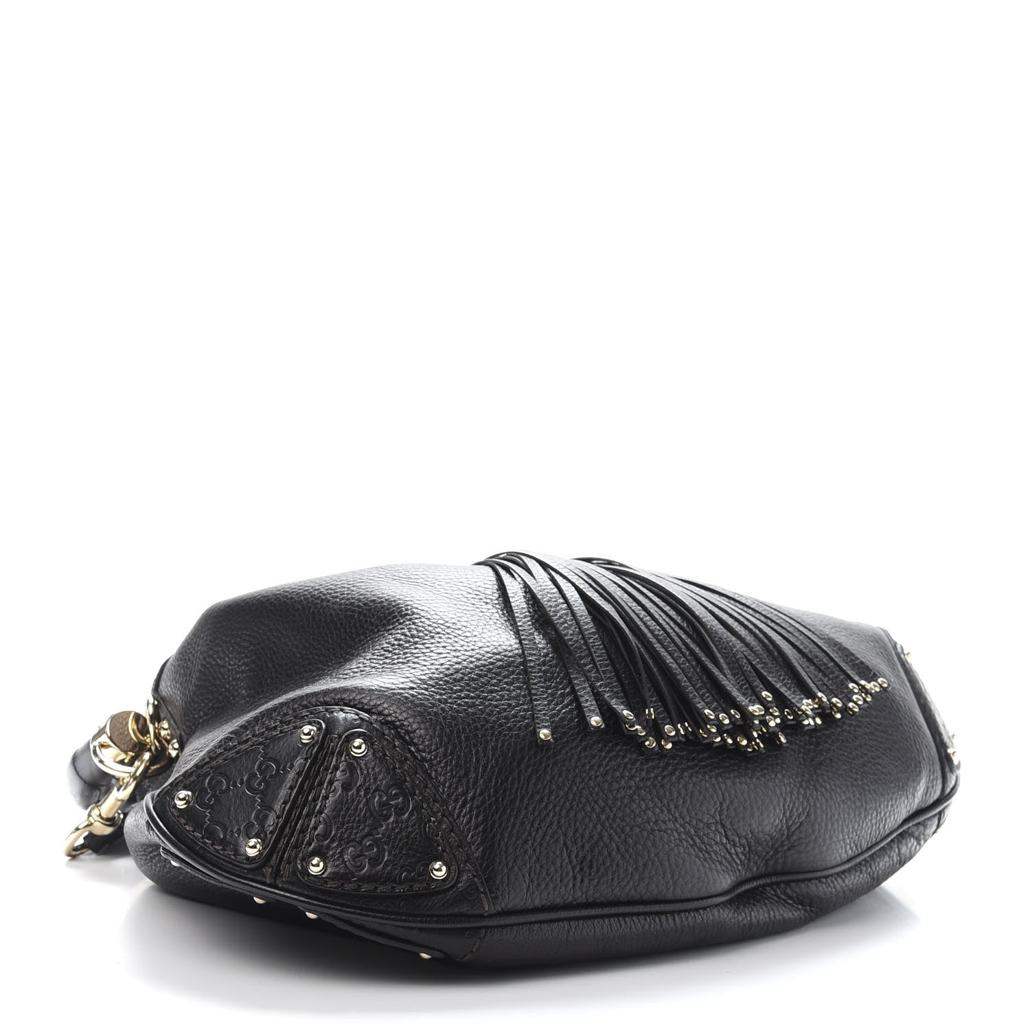Gucci Calfskin Large Indy Top Handle Hobo Black 4 of 12