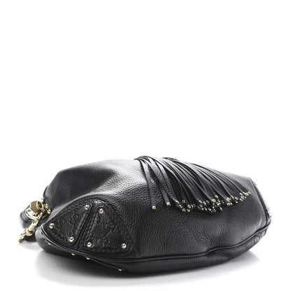 Gucci Calfskin Large Indy Top Handle Hobo Black 4 of 12