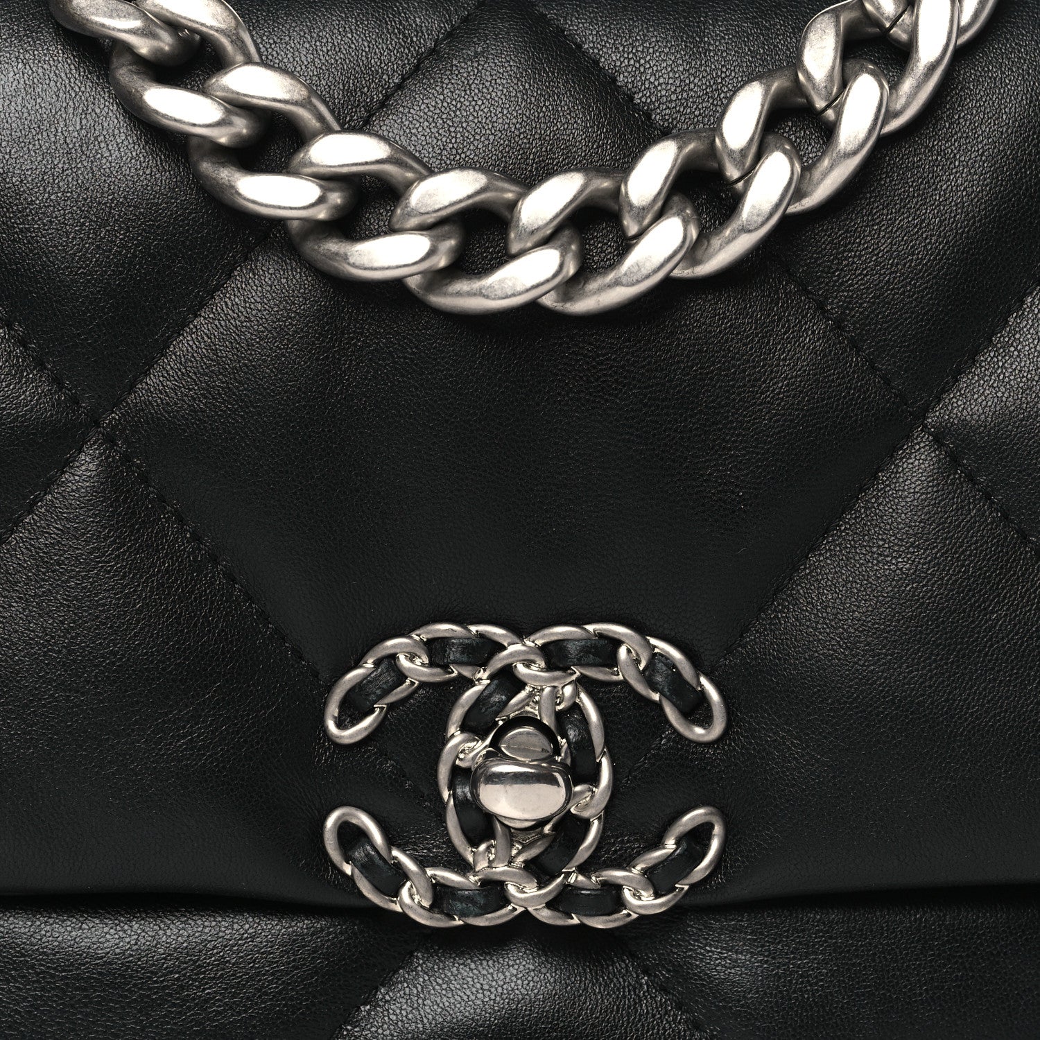 Chanel Lambskin Quilted Medium Chanel 19 Flap Black 8 of 11