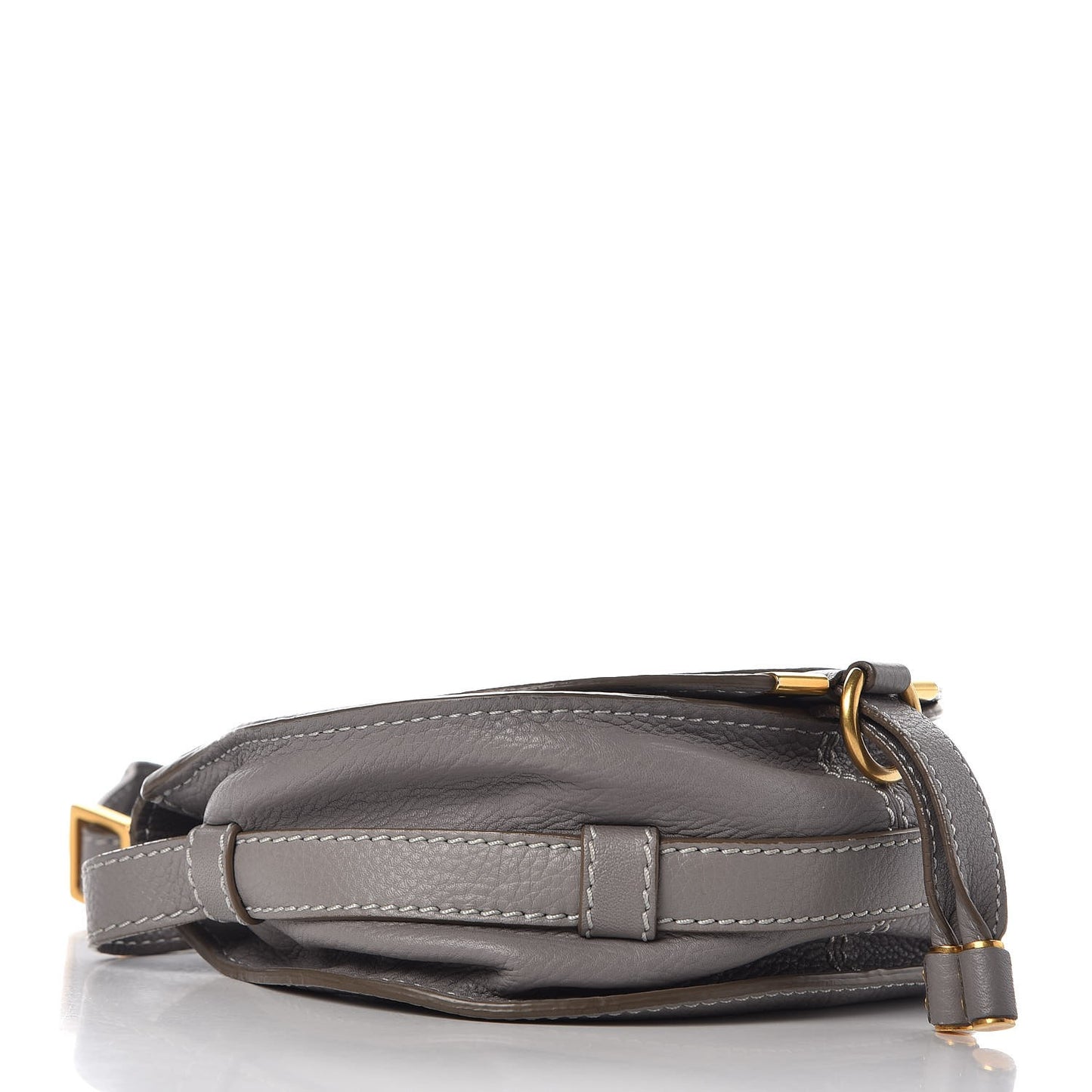 Calfskin Mini Marcie Round Crossbody Bag Cashmere Grey