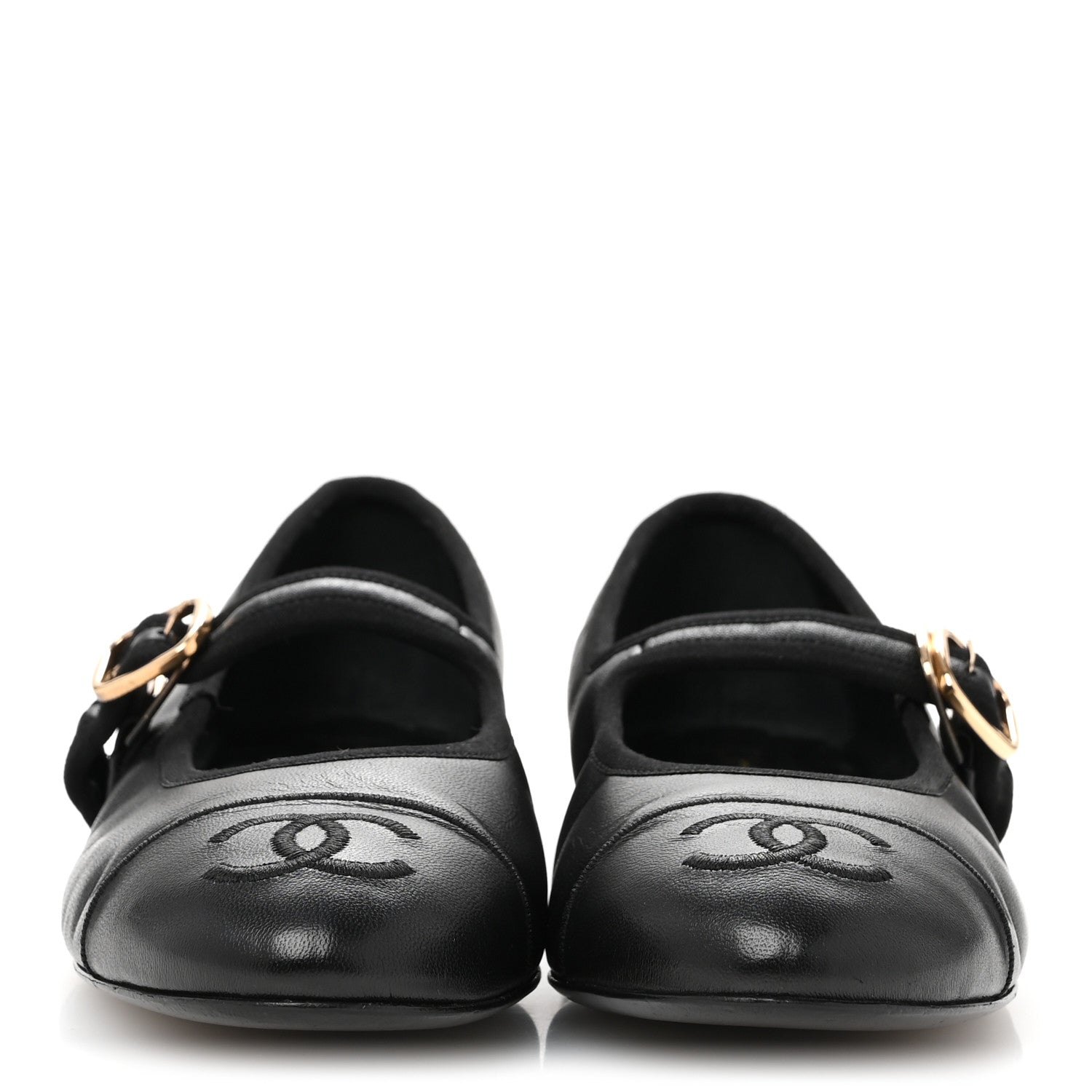 Chanel Lambskin Mary Jane Flats 36 Black 3 of 12