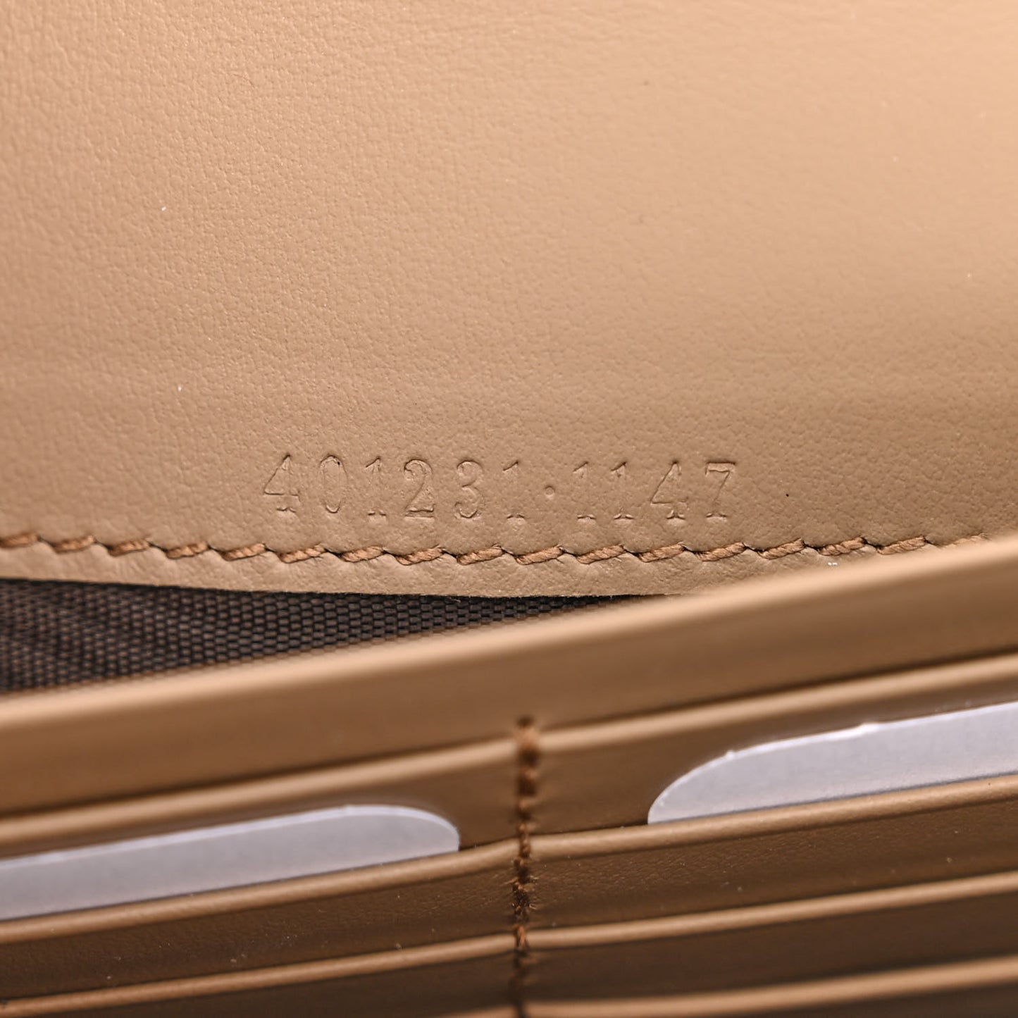 GG Supreme Monogram Mini Dionysus Chain Wallet Beige Taupe