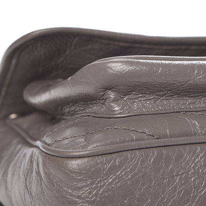 Saint Laurent Crinkled Calfskin Matelasse Monogram Medium Niki Chain Satchel Fog 10 of 13