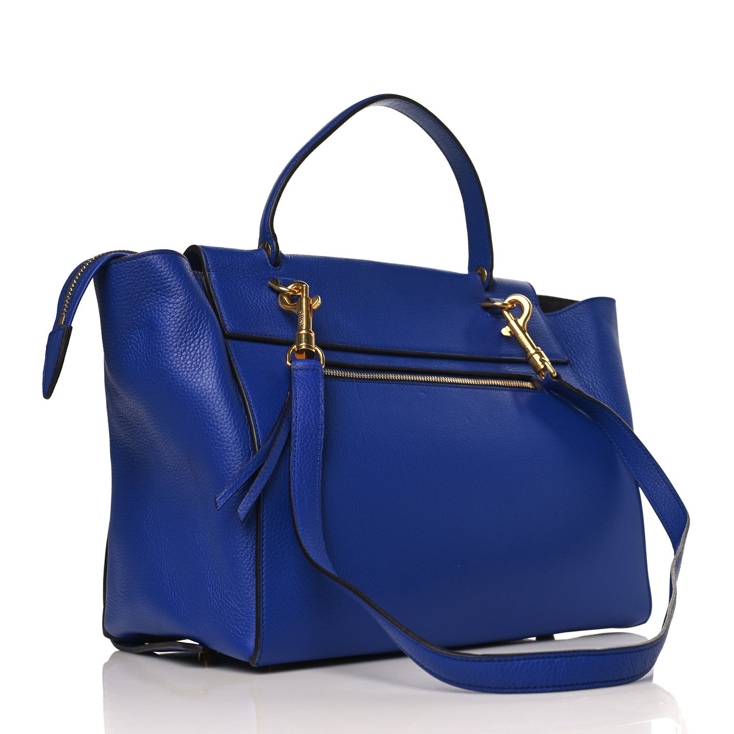 Celine Grained Calfskin Mini Belt Bag Indigo 2 of 8