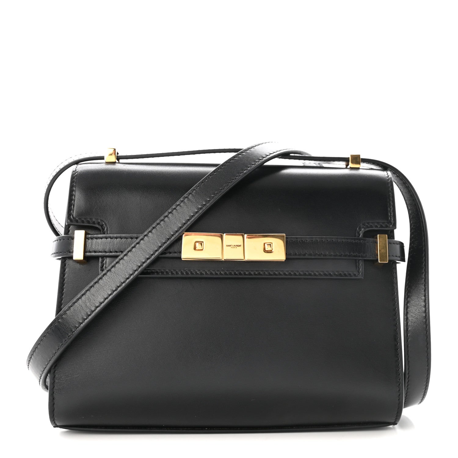 Saint Laurent Smooth Calfskin Mini Manhattan Shoulder Bag Black 1 of 8