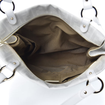 Fendi Zucca Spalmati Large Chef Shopper Tote White 5 of 10