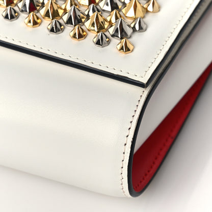 Christian Louboutin Calfskin Spikes Paloma Clutch Snow 8 of 8
