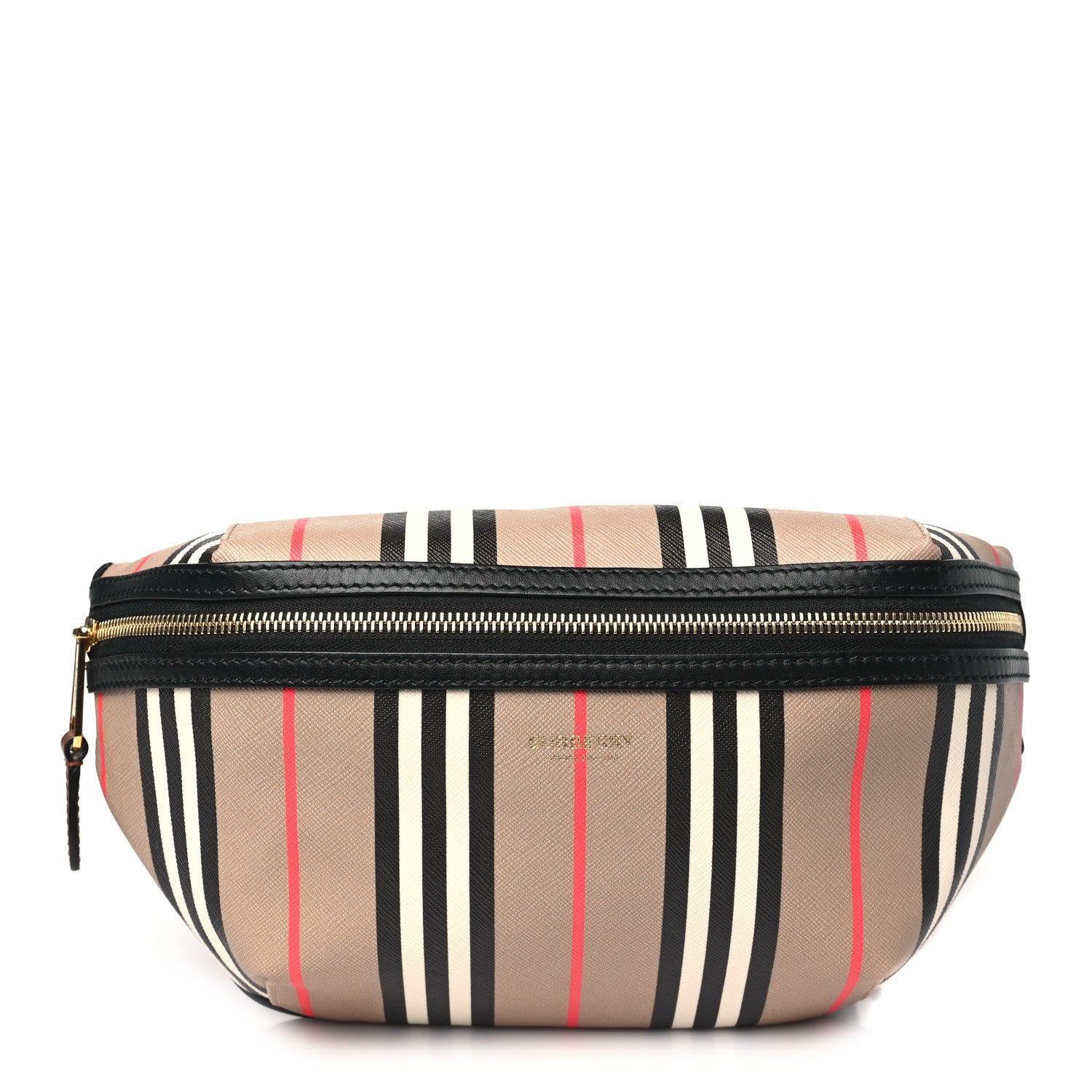 Burberry E-Canvas Icon Stripe Sonny Bum Bag Archive Beige 1 of 10