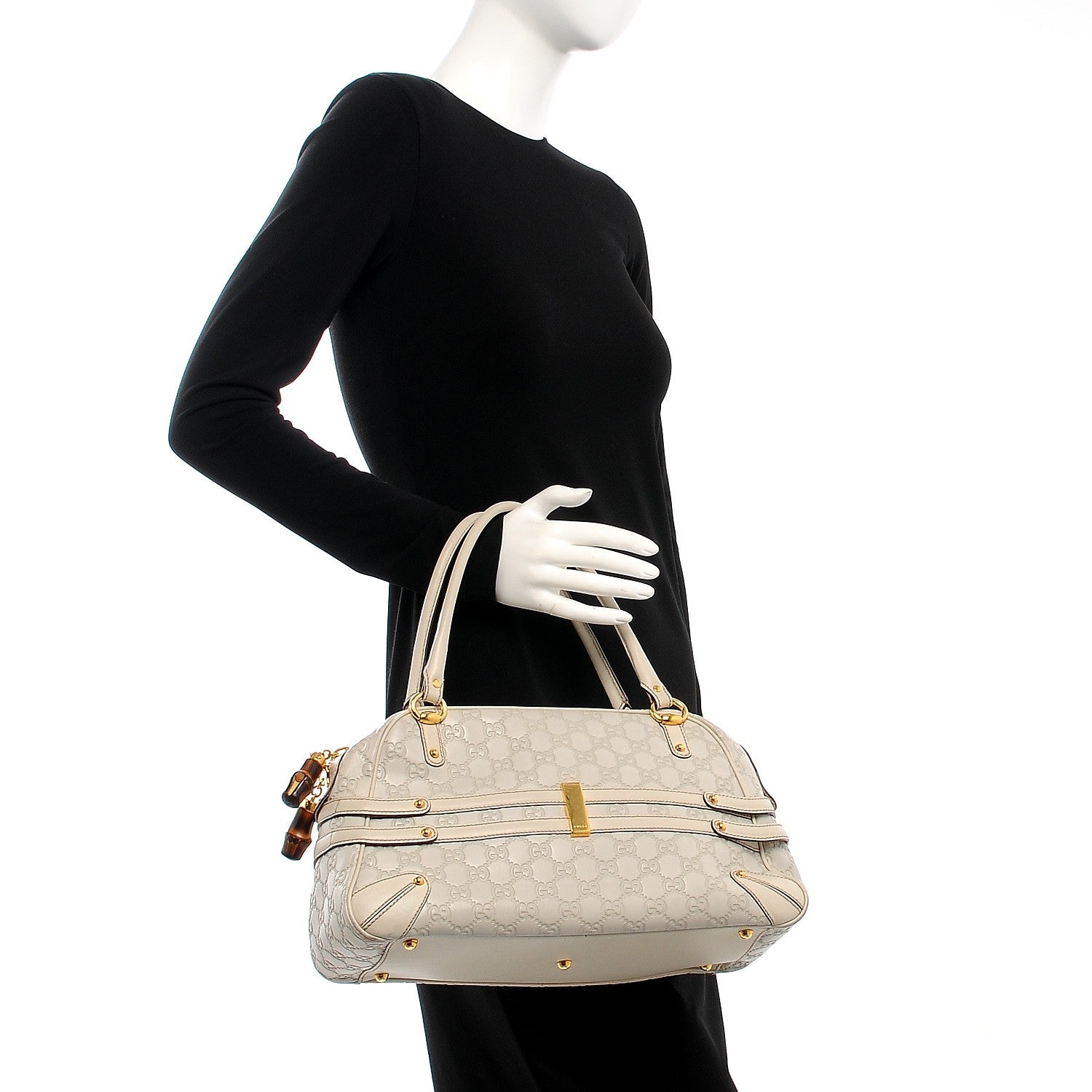 Gucci Guccissima Large Wave Boston Off White 2 of 14