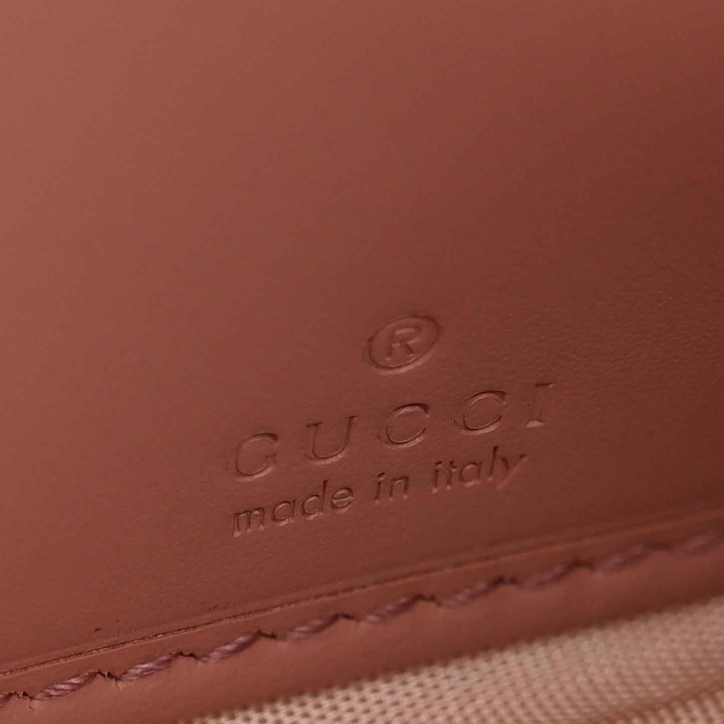 Calfskin GG Embossed Continental Wallet Porcelain Rose