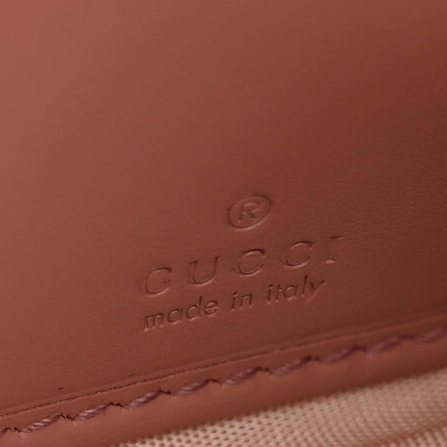 Gucci Calfskin GG Embossed Continental Wallet Porcelain Rose 7 of 8