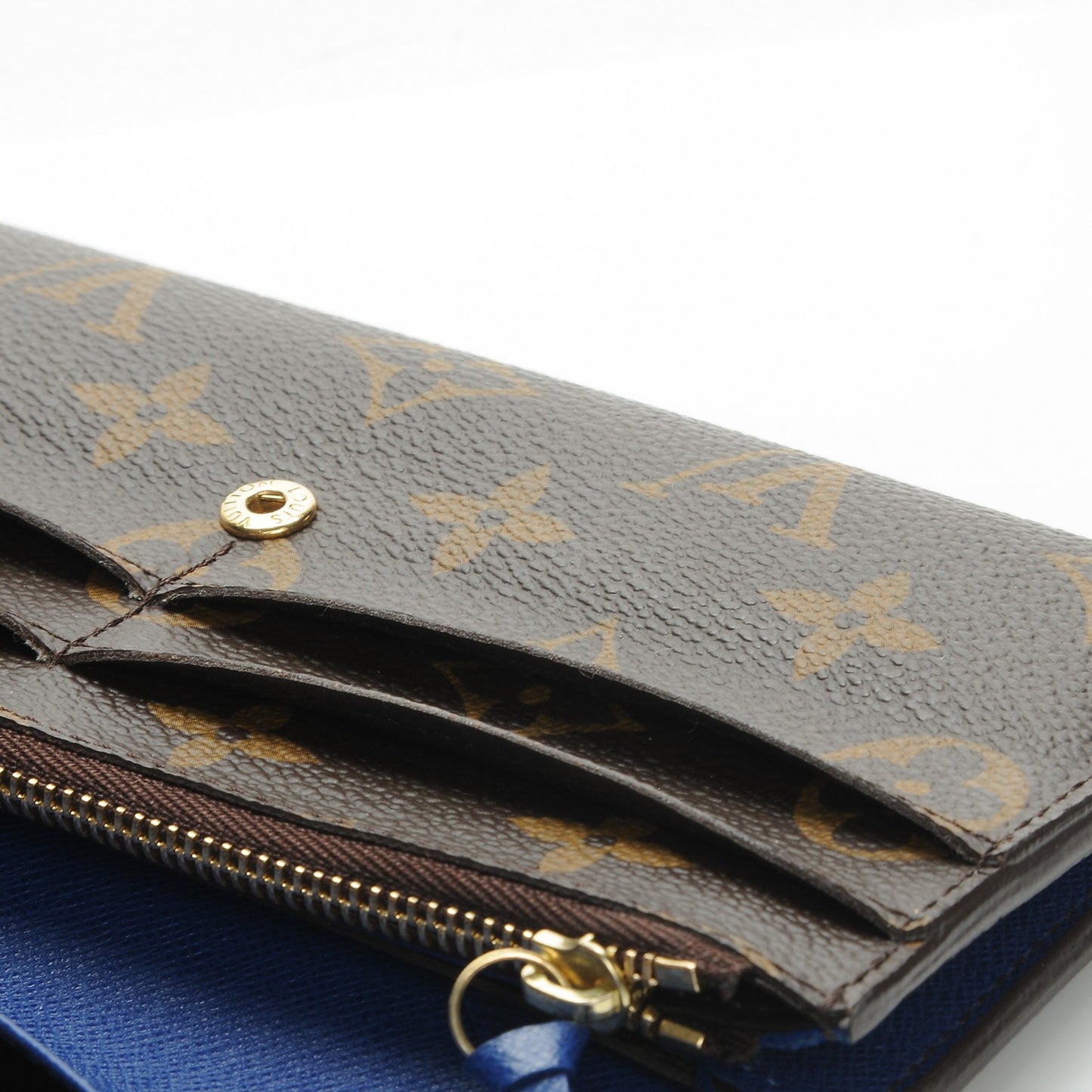 Monogram Emilie Wallet Blue