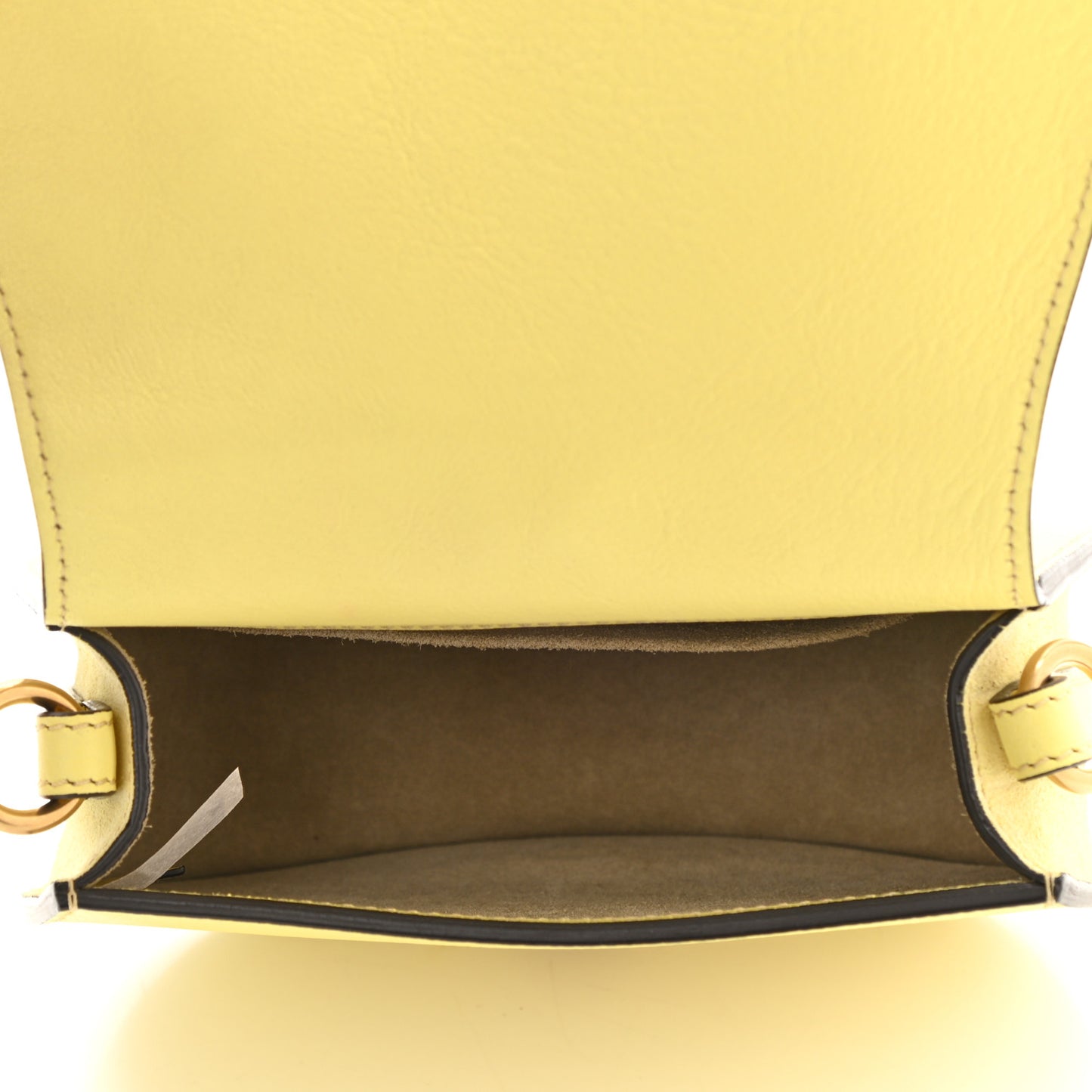 Calfskin Suede Small Nile Bracelet Bag Lemonade