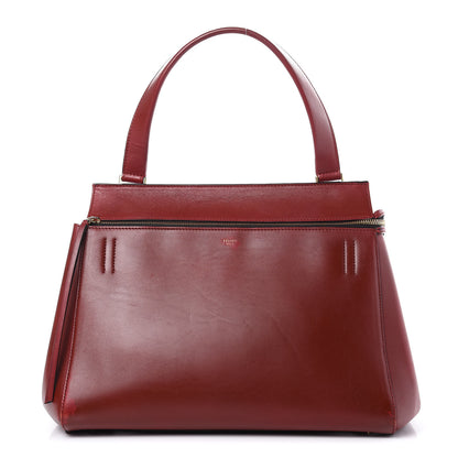 Celine Smooth Calfskin Medium Edge Shoulder Bag Red 1 of 19