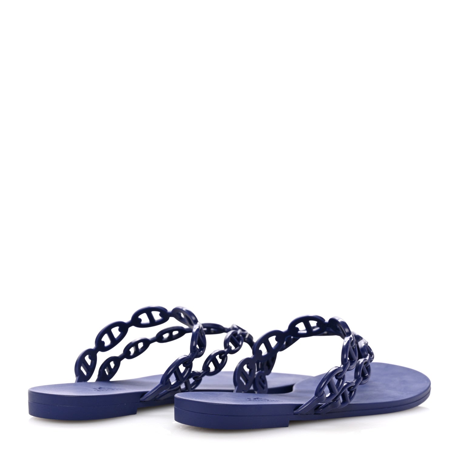 Hermes Rubber Chaine d'Ancre Island Sandals 38 Bleu Smalt 5 of 11