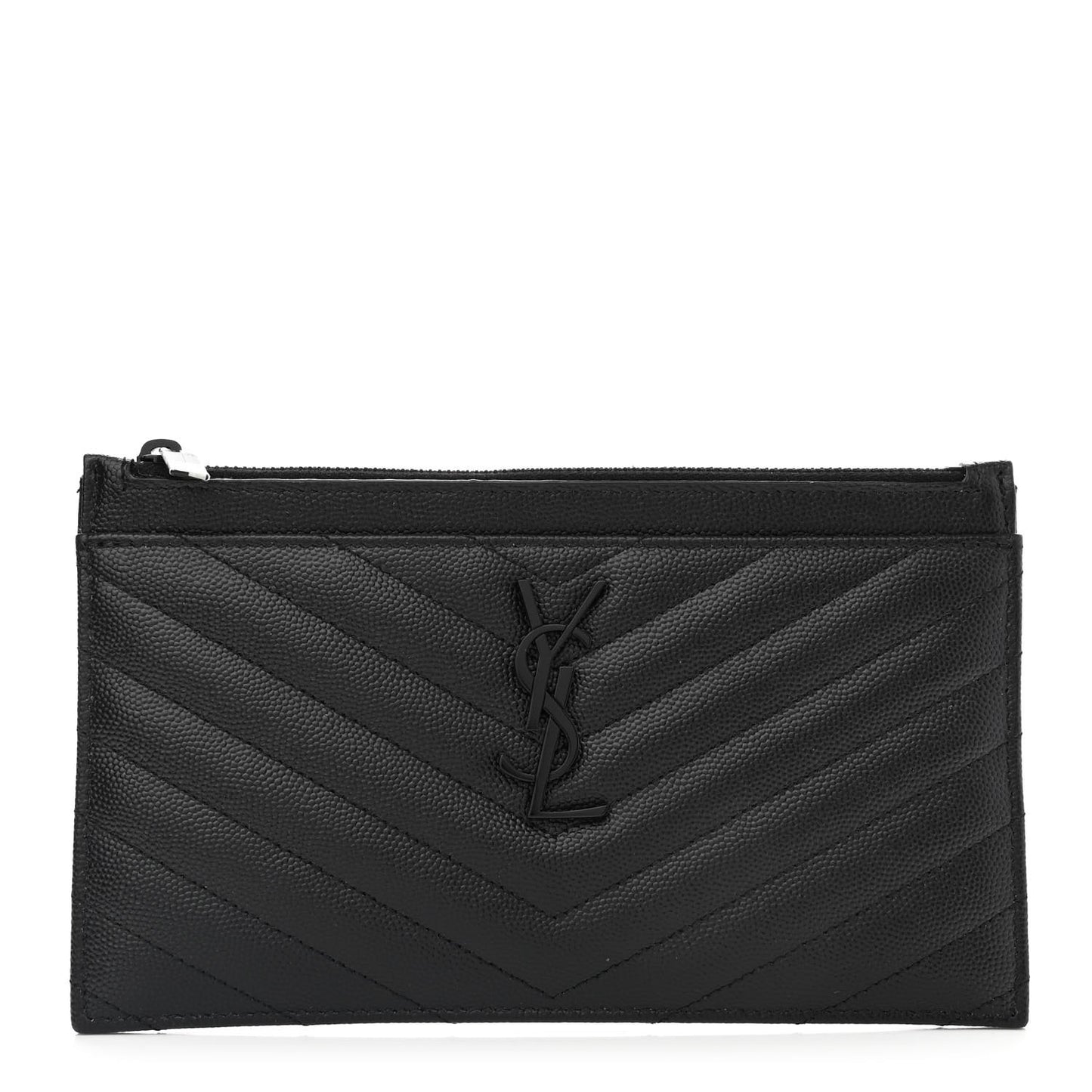 Grain De Poudre Chevron Monogram Bill Pouch Black