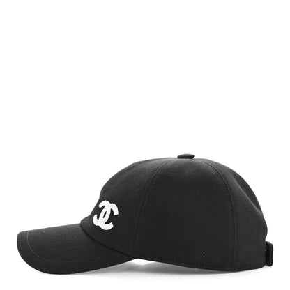 Chanel Cotton Sequin CC Cap Hat Black 4 of 9