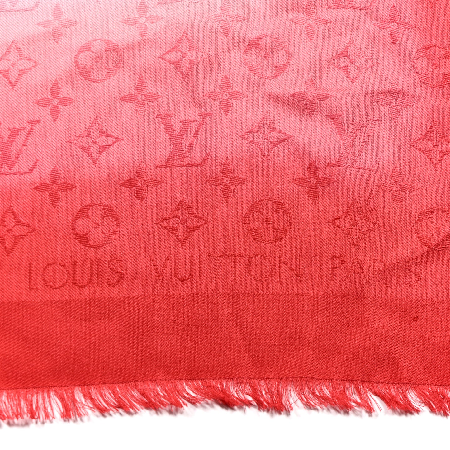 Silk Wool Blurrygram Shawl Flamingo