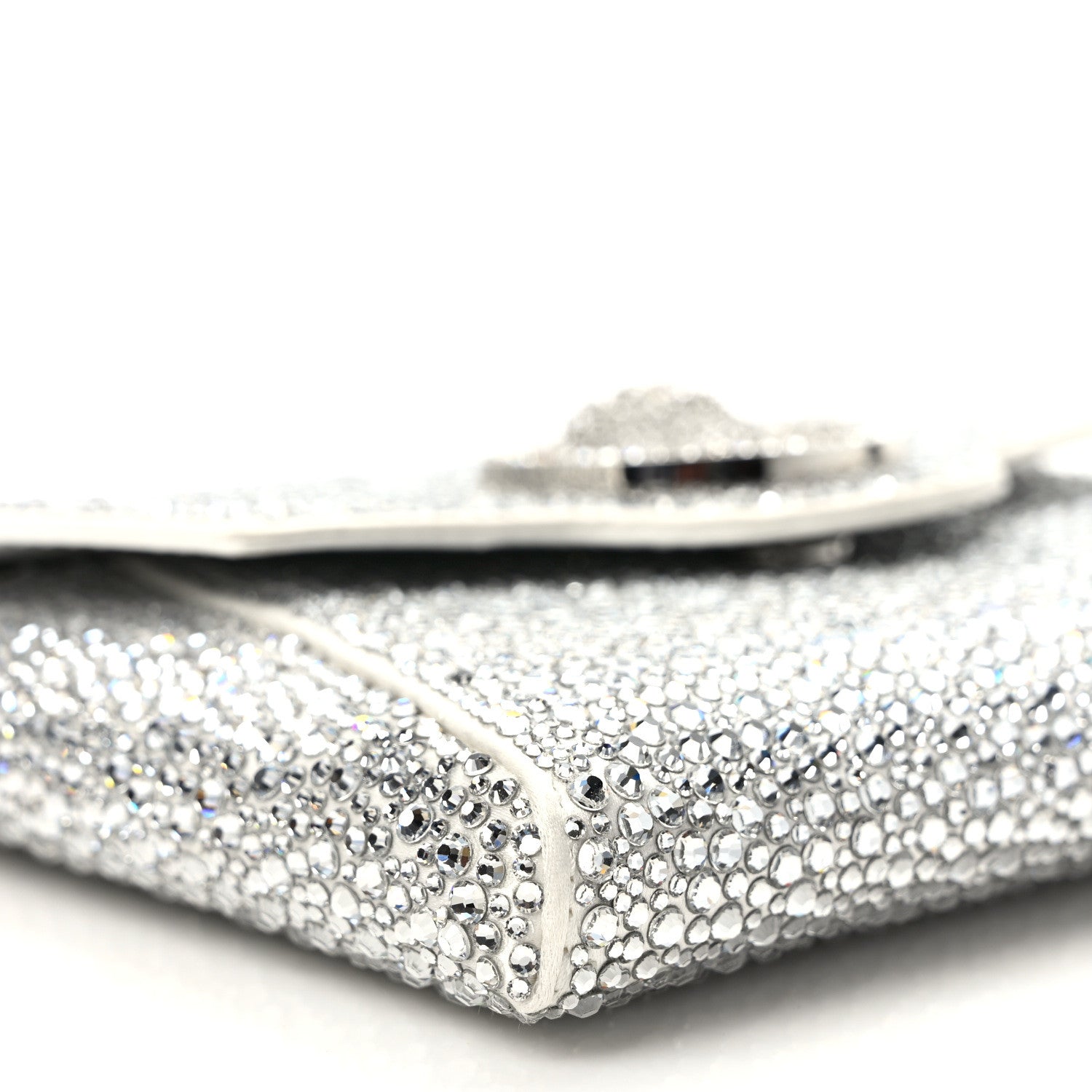 Versace Crystal La Medusa Envelope Clutch Optical White 7 of 8