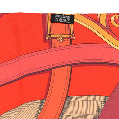 Hermes Silk Cavalcadour Maxi Twilly Rouge Bordeaux Acajou 5 of 5