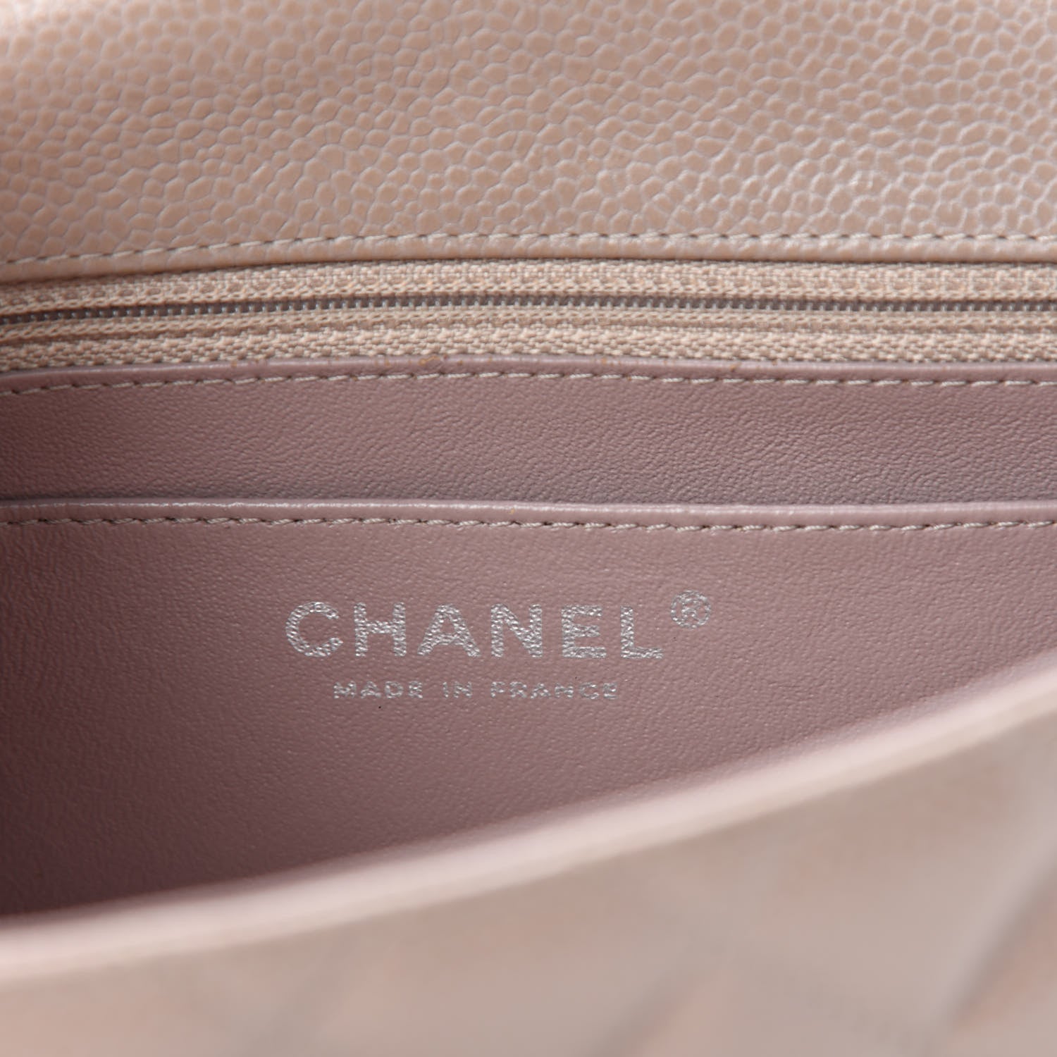 Chanel Caviar Quilted Mini Square Flap Taupe 8 of 10