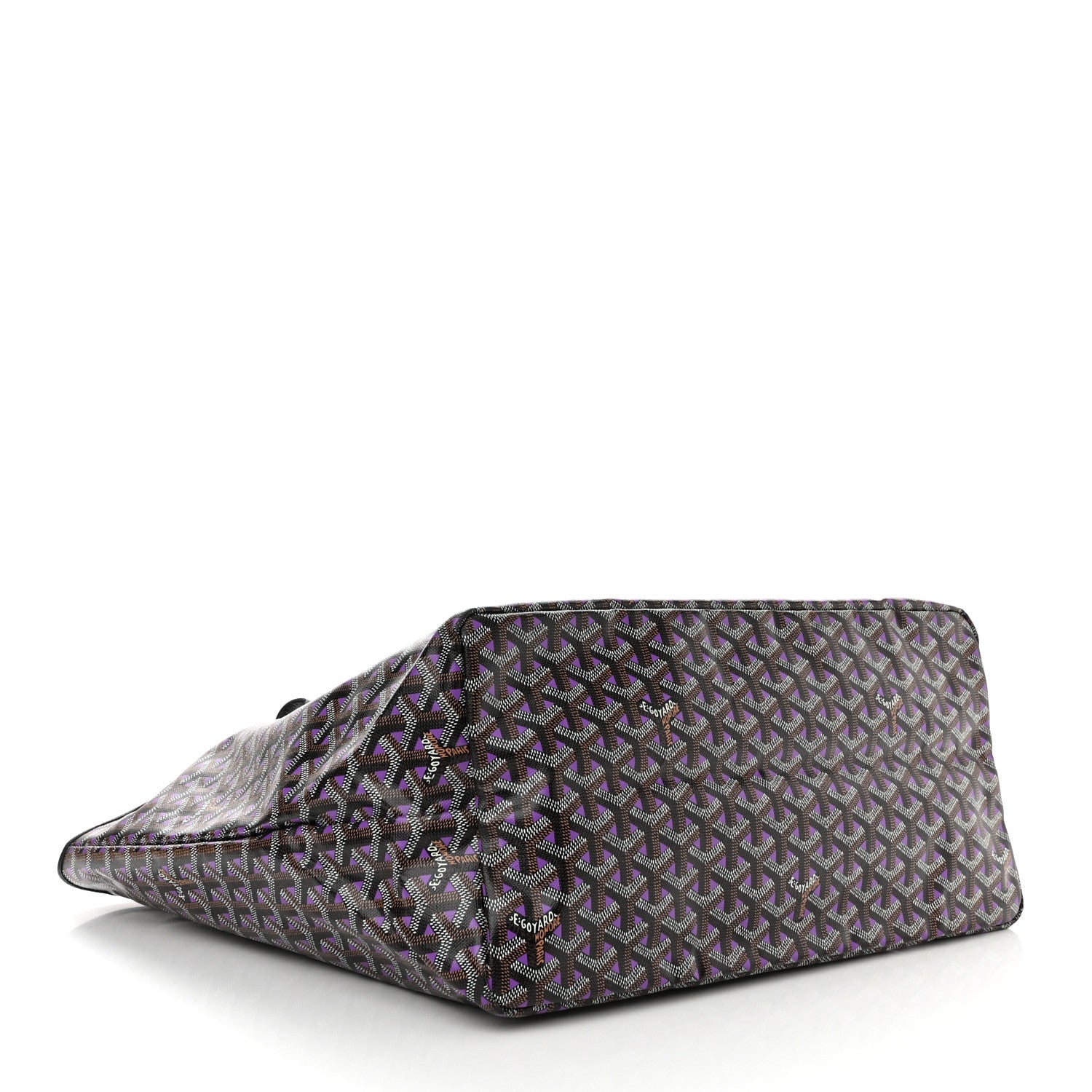Goyard Goyardine Saint Louis Claire Voie GM Black Purple 5 of 11