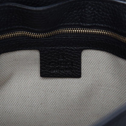 Gucci Pebbled Calfskin Medium Soho Flap Crossbody Black 8 of 9