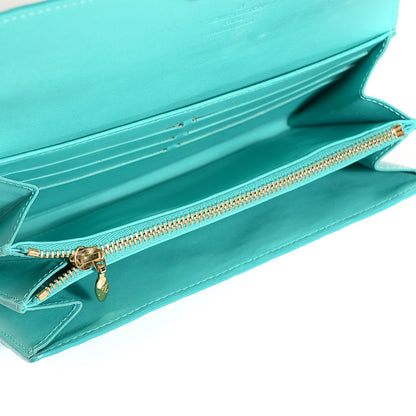 Louis Vuitton Vernis Sarah Wallet Blue Lagon 5 of 7