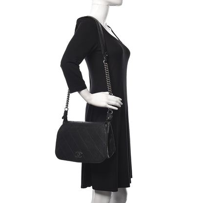Chanel Calfskin Stitched Small Highlander Messenger Black 2 of 15