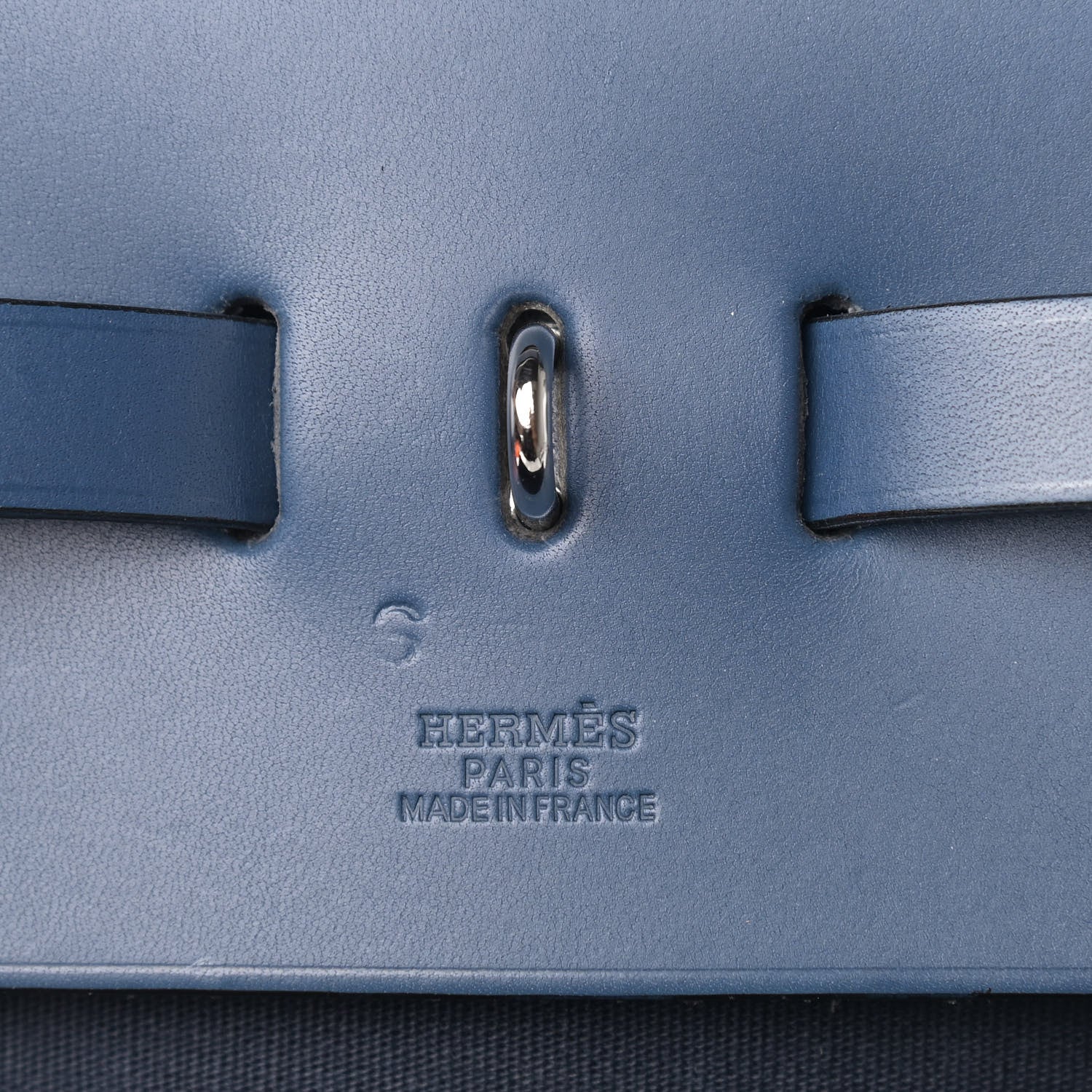 Hermes Toile Vache Hunter Herbag 50 Bleu Marine 7 of 11