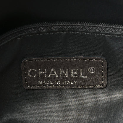 Chanel Lambskin Patent Calfskin Brooklyn Patchwork Extra Large Hobo Black 6 of 10