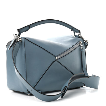 Loewe Calfskin Medium Puzzle Bag Stone Blue 3 of 9