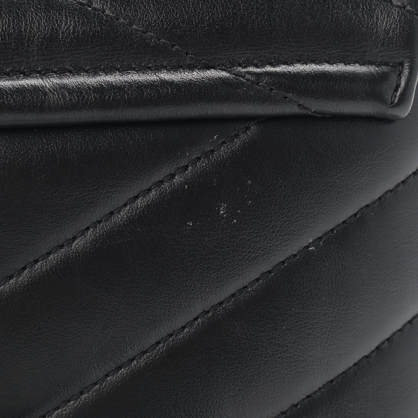 Calfskin Y Quilted Monogram Toy Loulou Crossbody Bag Black