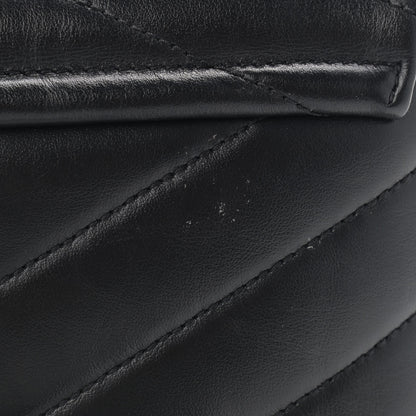 Saint Laurent Calfskin Y Quilted Monogram Toy Loulou Crossbody Bag Black 10 of 10