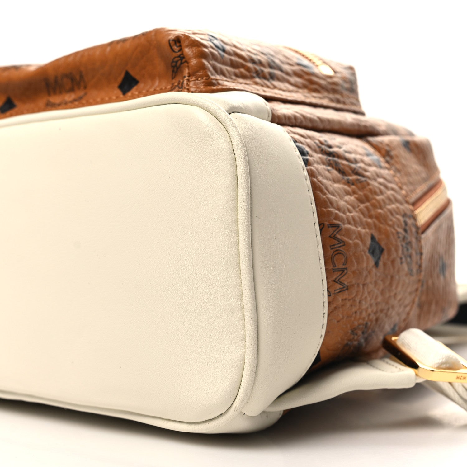 MCM Visetos Mini Stark Backpack Cognac White 9 of 9