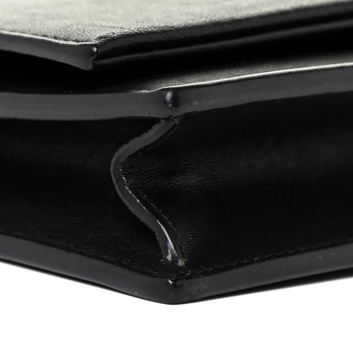 Smooth Calfskin Classic Monogram Kate Heart Tassel Heart Chain Wallet Black