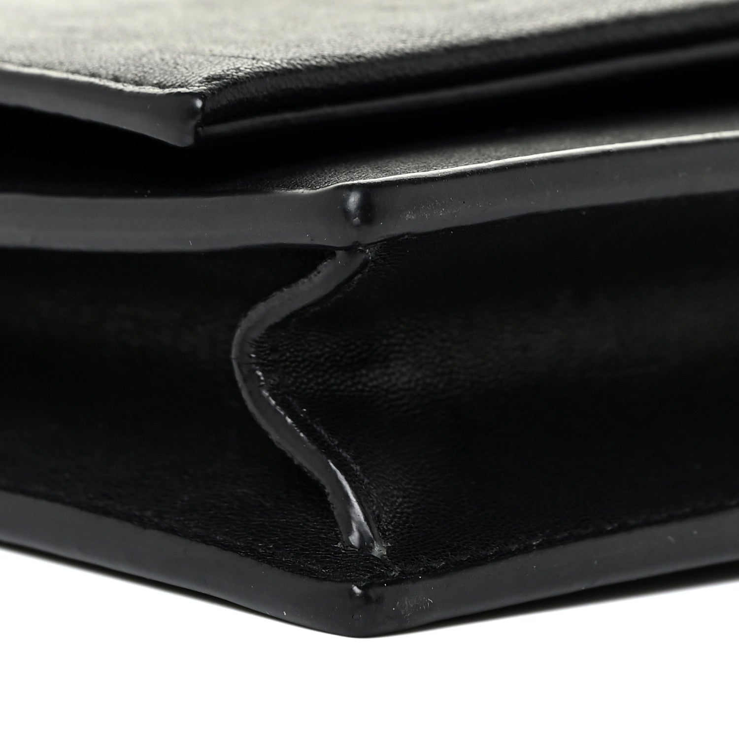 Saint Laurent Smooth Calfskin Classic Monogram Kate Heart Tassel Heart Chain Wallet Black 9 of 22