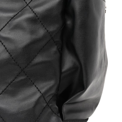 Chanel Coated Canvas Quilted Large Paris Biarritz Tote Black 12 of 16