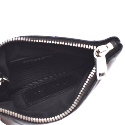 Saint Laurent Calfskin Matelasse Monogram Key Pouch Black 5 of 8